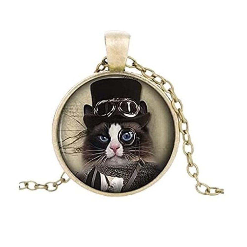 Steampunk Kitty Necklace